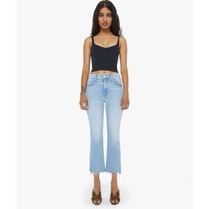 MOTHER Petites The Lil Insider Crop Step Fray Jeans